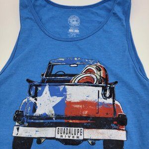 Guadalupe River New Braunfels Texas Tubing Floating Tank Top Shirt MED